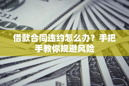 武汉借款合同违约怎么办？手把手教你规避风险