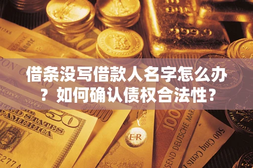 武汉借条没写借款人名字怎么办？如何确认债权合法性？