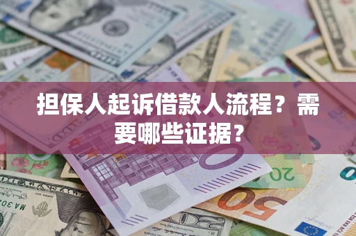 武汉担保人起诉借款人流程？需要哪些证据？