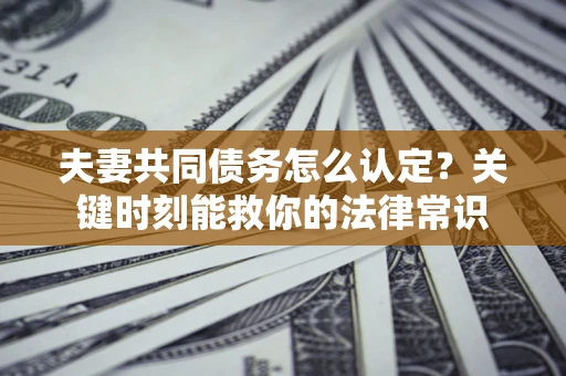 武汉夫妻共同债务怎么认定？关键时刻能救你的法律常识