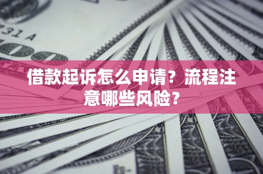 武汉借款起诉怎么申请？流程注意哪些风险？