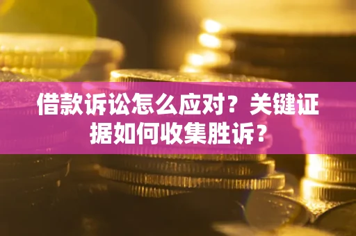 武汉借款诉讼怎么应对？关键证据如何收集胜诉？