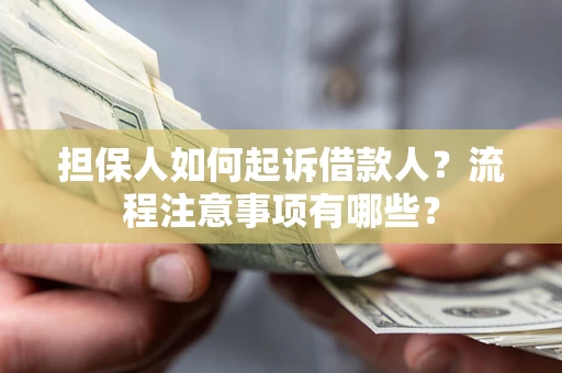 武汉担保人如何起诉借款人？流程注意事项有哪些？